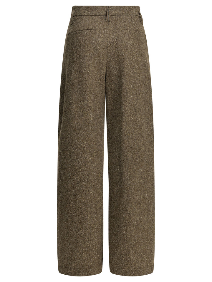 Brunello Cucinelli Wool Tailored Pants Trousers - Brown | 3a4aee1e262e9062dc263faa26ae639c75a486f5
