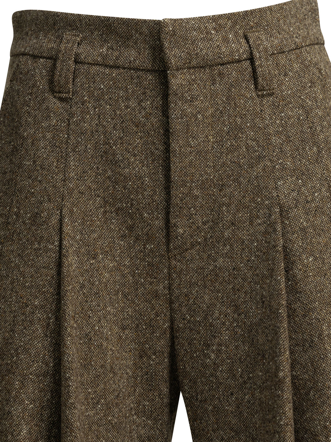 Brunello Cucinelli Wool Tailored Pants Trousers - Brown | 651ff353402c96a36acd4d976e0671456f978f06