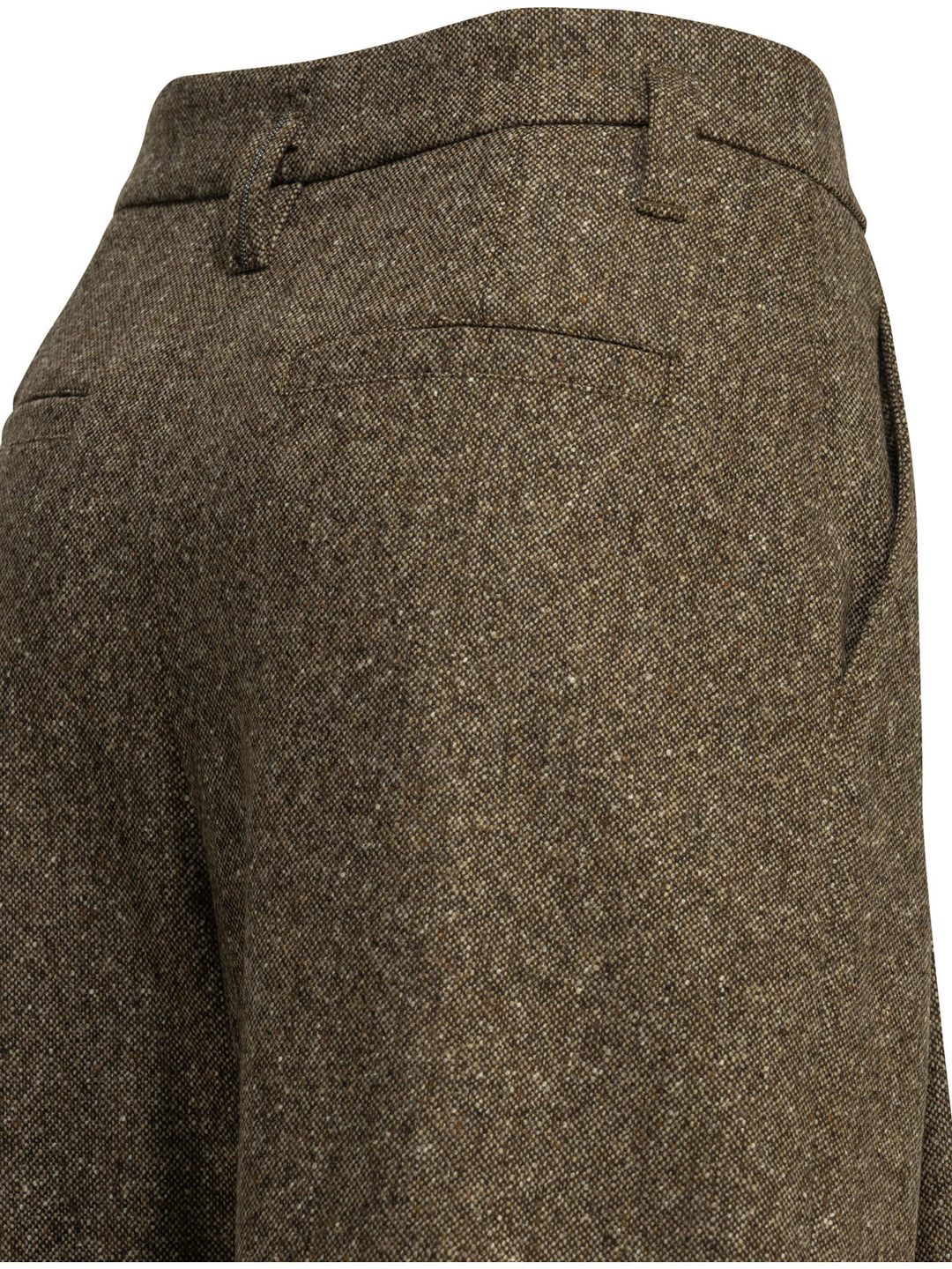 Brunello Cucinelli Wool Tailored Pants Trousers - Brown | 125773da722b6c1e38c10ff786593b513b55a242