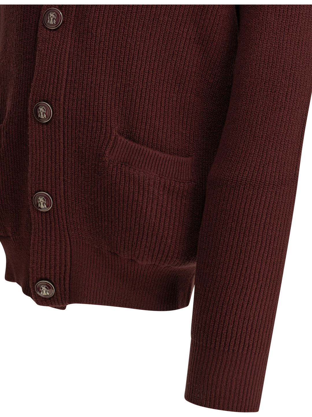 Brunello Cucinelli Cotton Cardigan Knitwear - Bordeaux | 296603b4673f3a8165e83c0fb2cc9882319274e0
