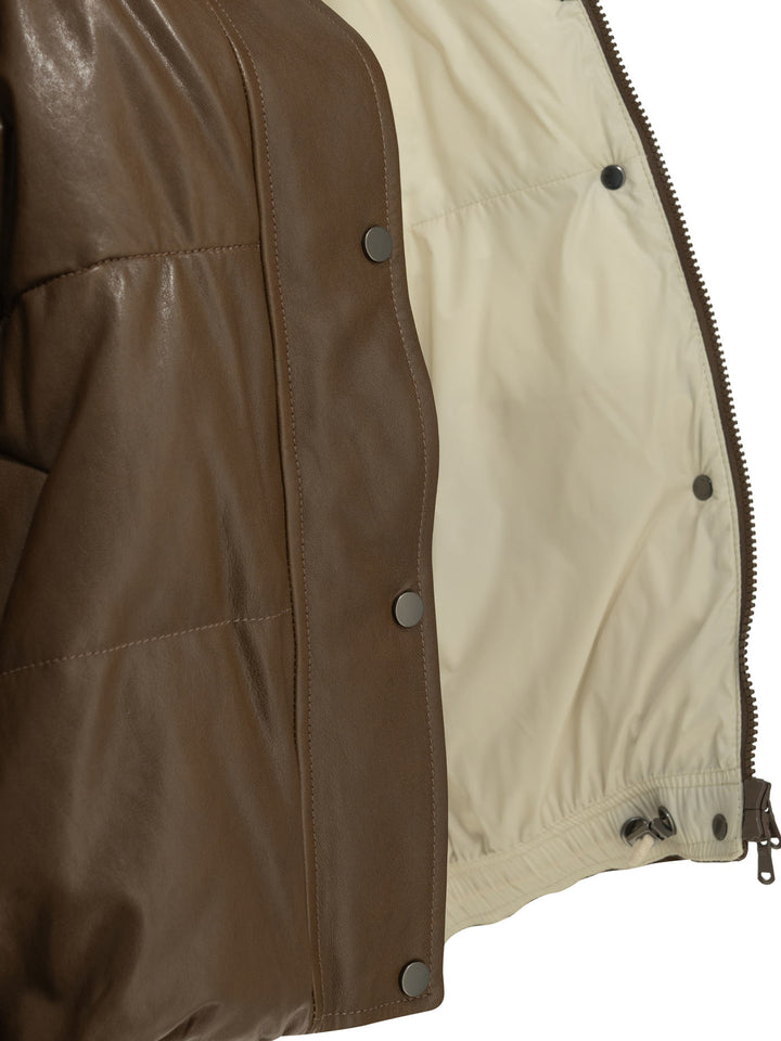 Brunello Cucinelli Padded Shearling Jacket Jackets and Coats - Brown | b3443cebc6fc7c7db2cc66d2e0039aa70f4701f7