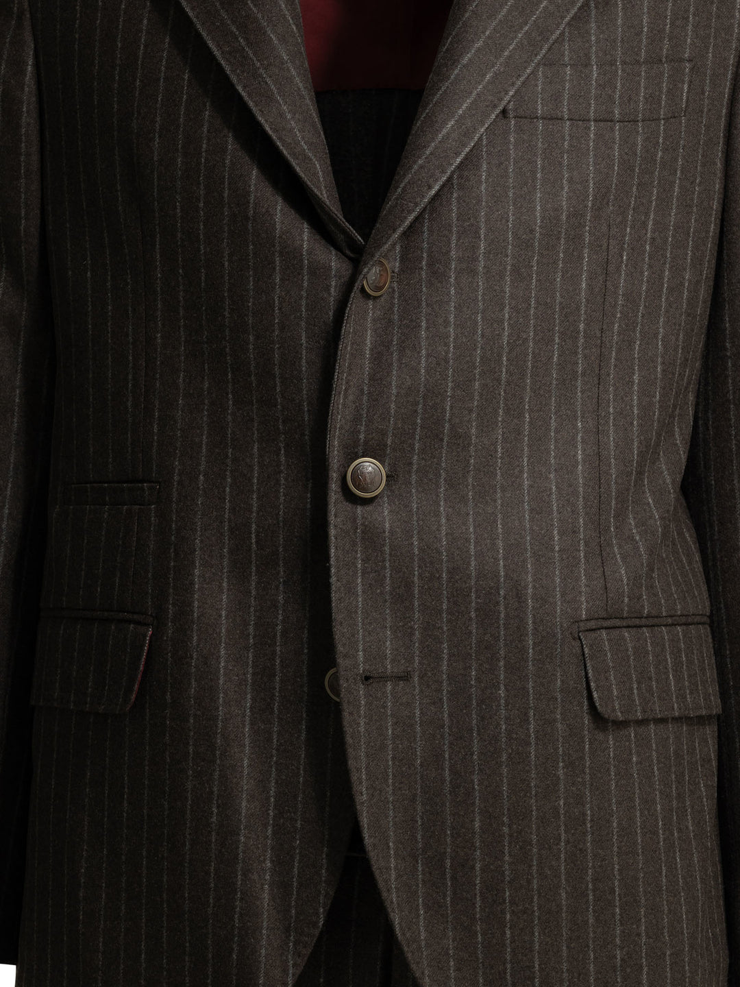 Brunello Cucinelli Formal Pinstripe Suit Suits - Brown | c32545235c4610df1f0626893692e94e44688a6f