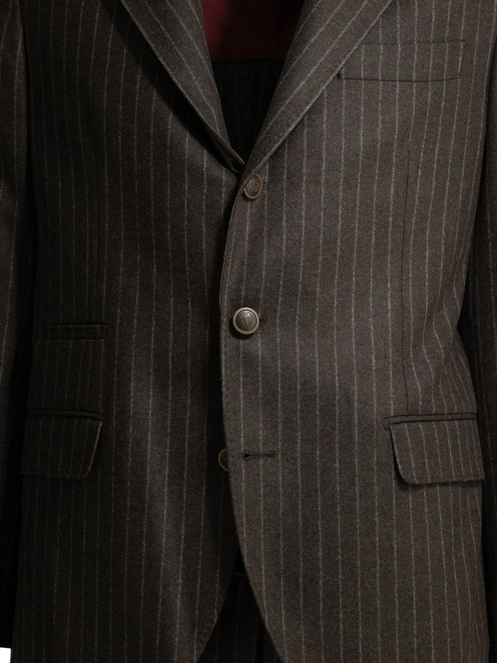 Brunello Cucinelli Formal Pinstripe Suit Suits - Brown | c32545235c4610df1f0626893692e94e44688a6f