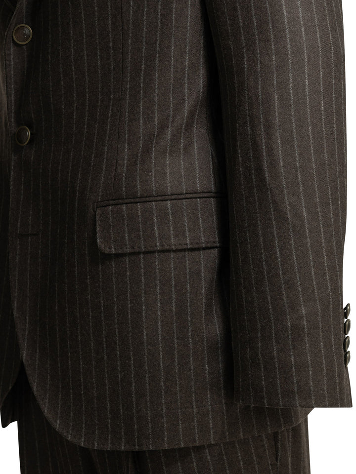 Brunello Cucinelli Formal Pinstripe Suit Suits - Brown | 67b5f927e3b99cd43449fa54f5e9cab796c03a9a