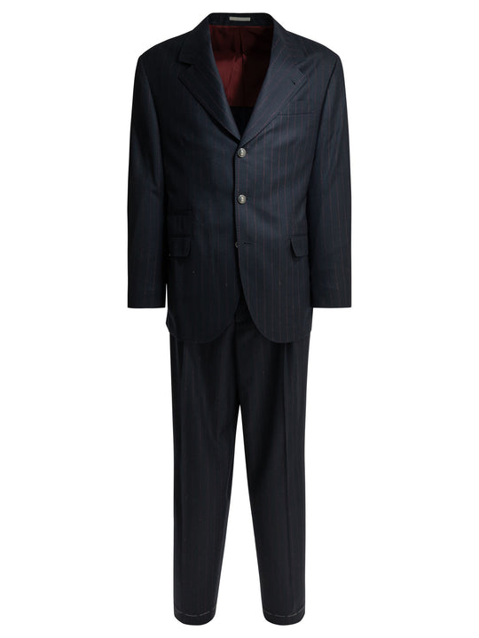 Formal Pinstripe Suit Suits Blue