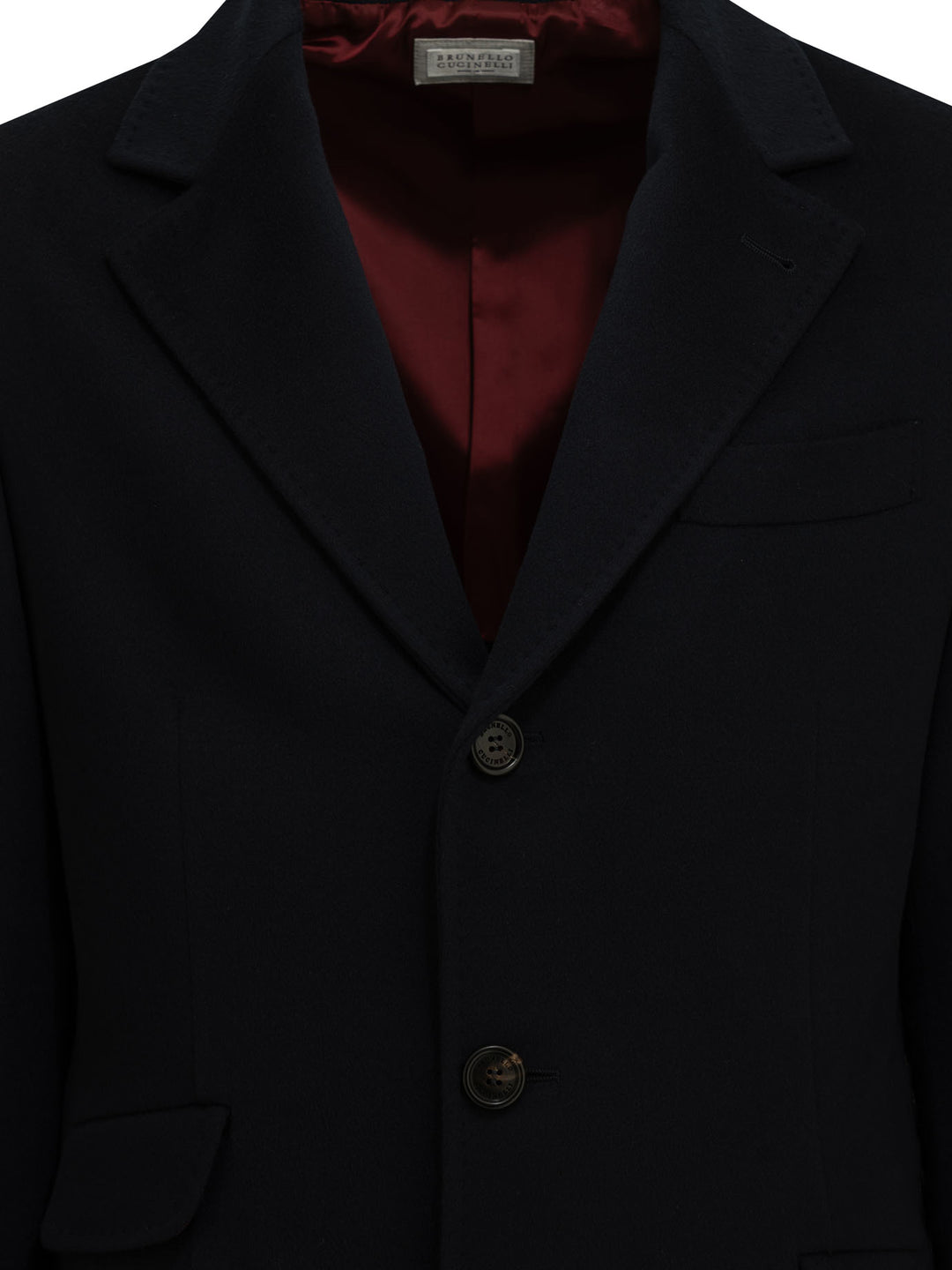 Brunello Cucinelli Short Coat Made Of Virgin Wool Fabric Jackets and Coats - Blue | f3a8af57cbcea2768d9f29329748f7c03874fdd0