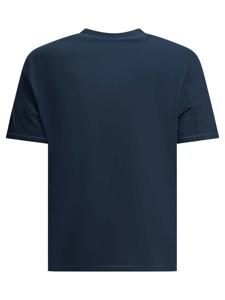 Brunello Cucinelli Crewneck T-Shirt With Logo T-shirts - Blue | 41f3d981e9475c2256d6300cc7afdb7377993e14