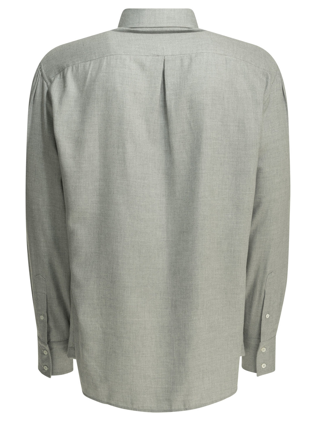 Brunello Cucinelli Casual Cotton Flannel Shirt Shirts - Grey | 13afb51a70b7c646f28bdfd0eb82849dfa2afbbf