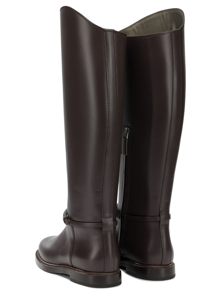 Brunello Cucinelli Monili Boots and Ankle Boots - Brown | dc6e2549b269f50f3f610c749c436be3ced4c8b3