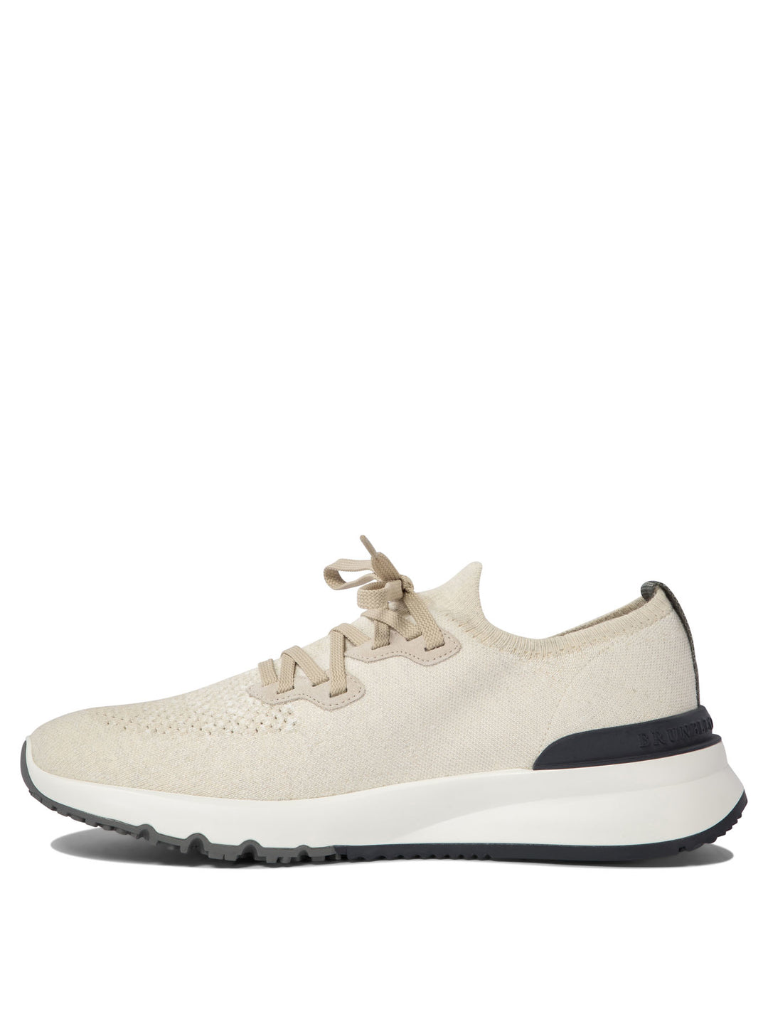 Brunello Cucinelli Low-Top Cotton Knit Sneakers Sneakers & Slip-On - Beige | 8dc7d856aea9798f4f181af82c70d20a0755a229