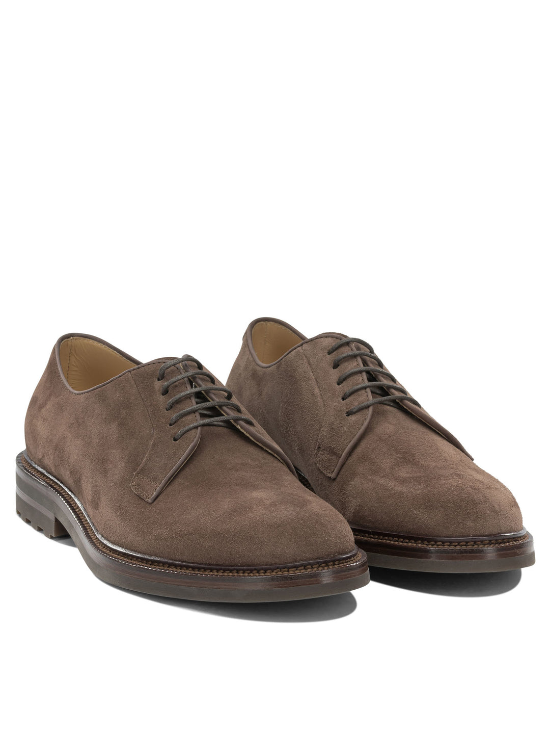 Brunello Cucinelli Suede Brogues Lace-Up shoes - Brown | 83bf1dd8759333b75d5dc6ecb573738db286a883