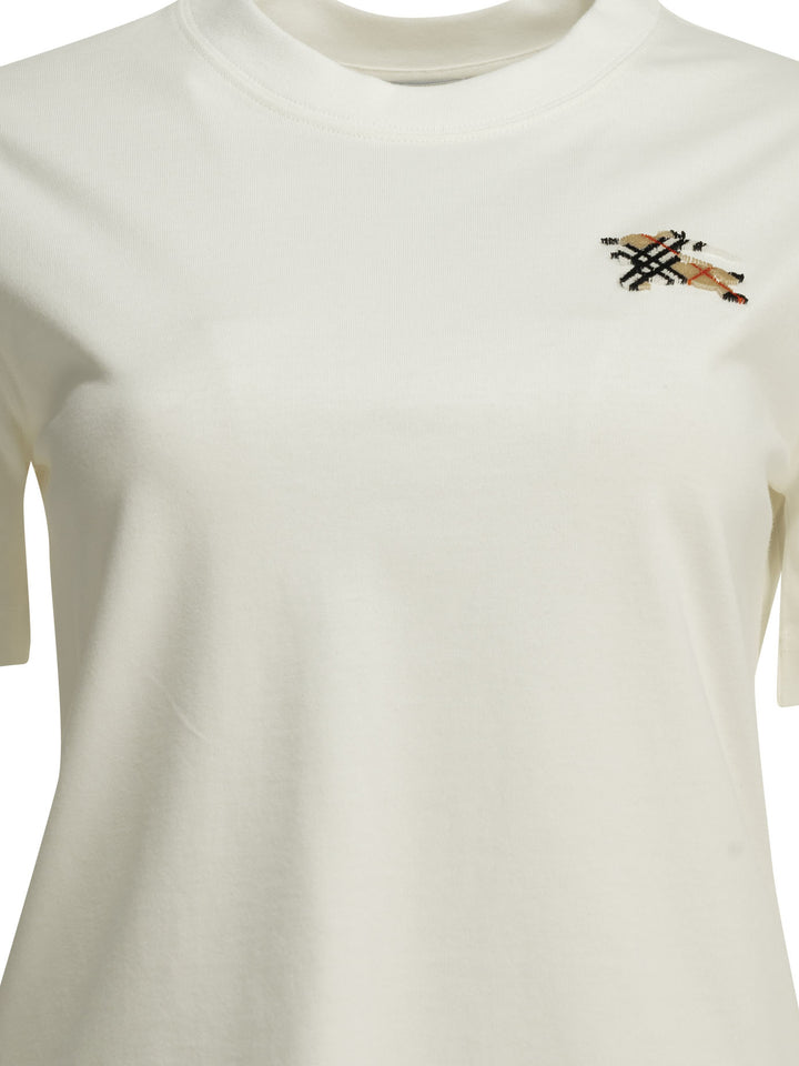 Burberry Knight Check T-shirts - White | b046079c763252d1c661aa7d5610c57dabfb175e