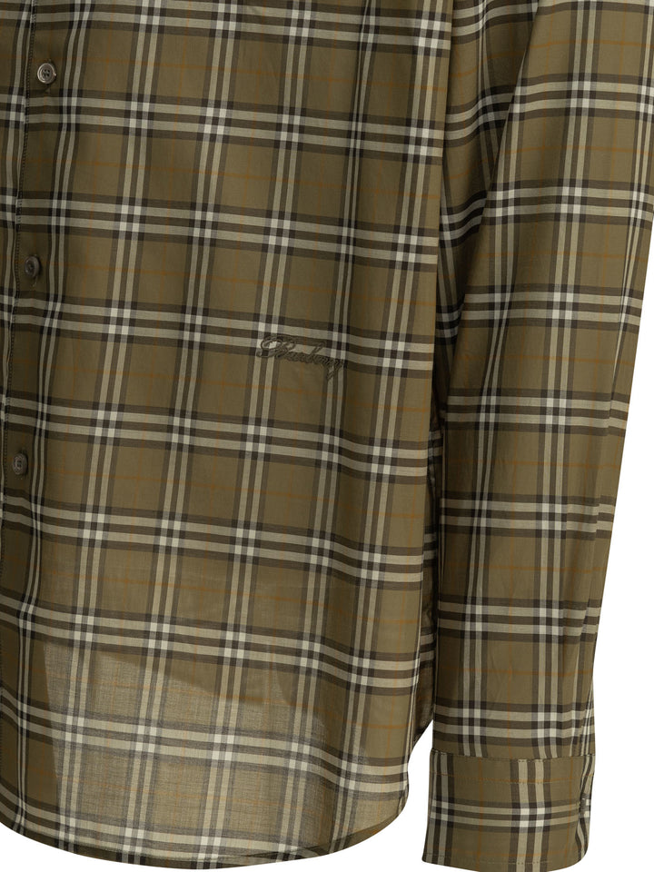 Burberry Radmar Check Shirts - Green | 1d3b77deedee36a683c20de5c3a7dec5ddeb182c
