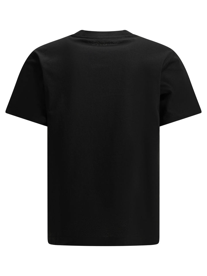 Burberry Crewneck T-Shirt With Appliqué T-shirts - Black | 0fa21a6601db18f47a2460949b1e92dee0ffb9d5