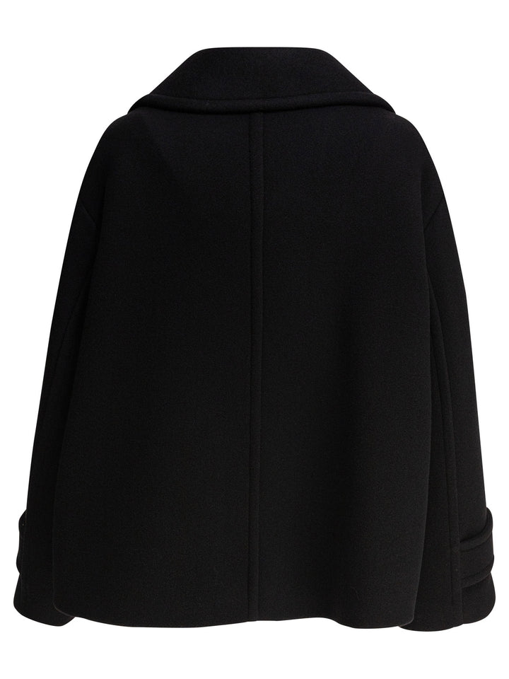 Chloé Short Wool Coat Jackets and Coats - Black | 05f27408a723cc964ef421f4cfdfbd42c9c21d4c
