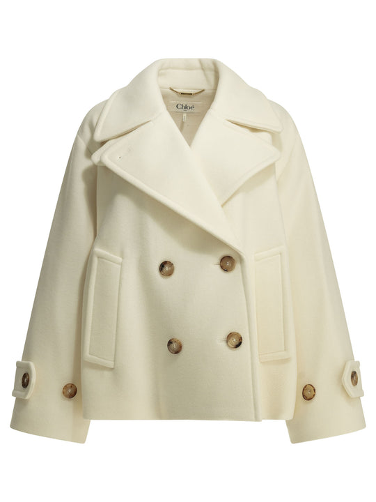 Short Wool Coat Jackets And Coats White