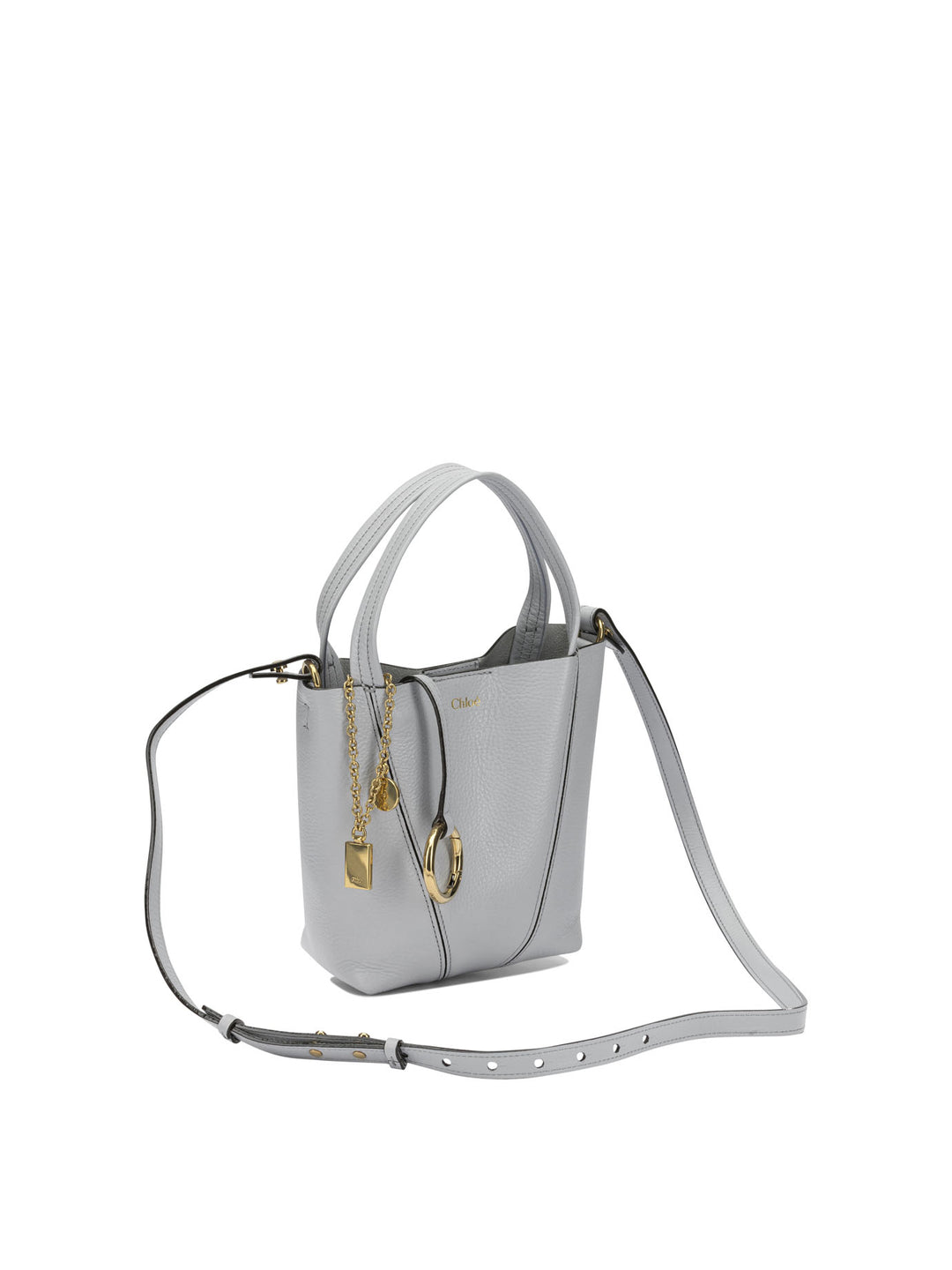 Chloé Spin Shoulder Bags - Grey | 73955adc64bb8ece5dc6ab57d086fe73b4729bdc