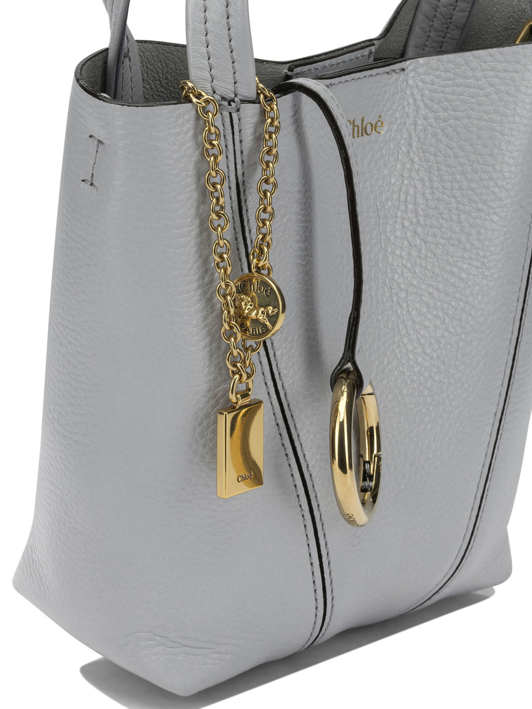 Chloé Spin Shoulder Bags - Grey | 854058548ae275d9e515d4de5c8b4b99084bc021