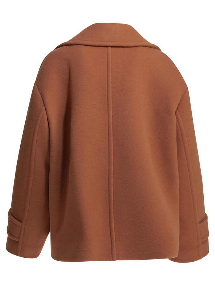 Chloé Short Wool Coat Jackets and Coats - Pink | e2c6d4ad3db3ee01208b17db289f937208180051