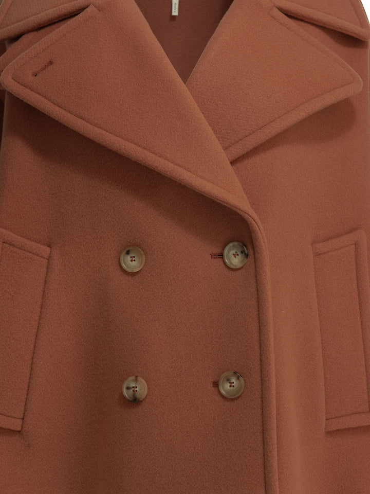 Chloé Short Wool Coat Jackets and Coats - Pink | e081e295e795ca7339da9378181f303d98deaaf7