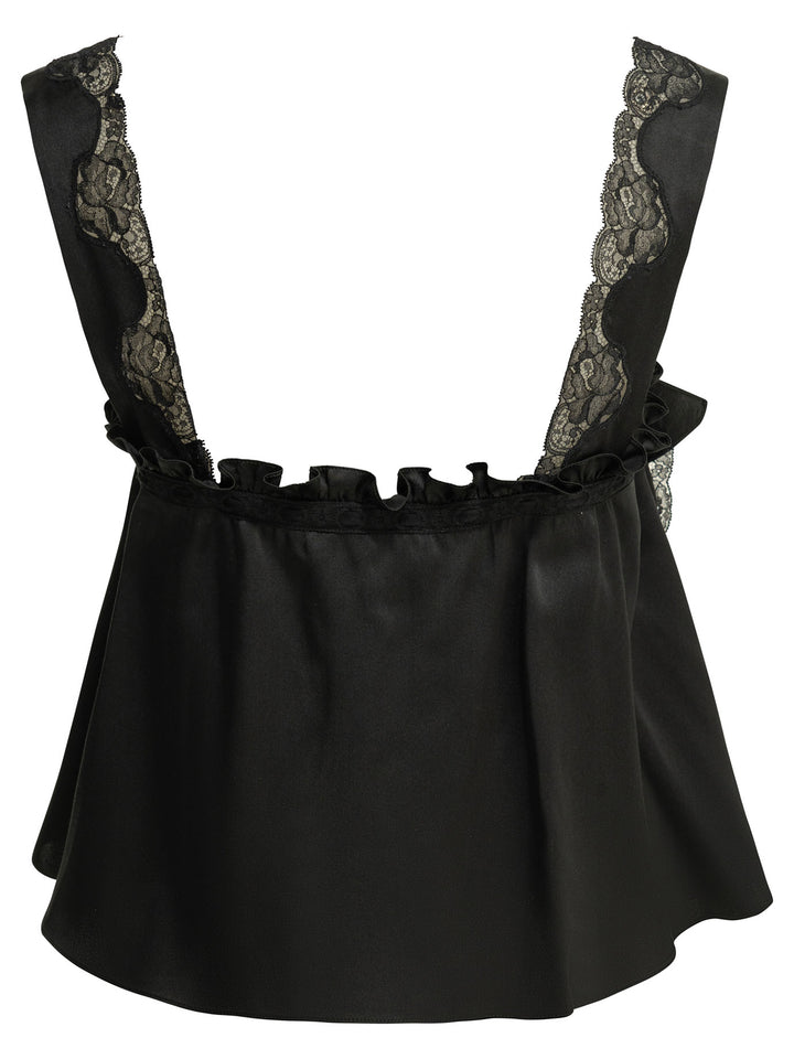 Chloé Casual Top With Ruffles Tops - Black | 0b3a0a69ab09d0f7c4863a29f27f47b942816275