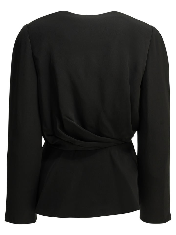 Chloé Casual Draped Top Tops - Black | bb5873e5532fa47056acee3ba9ec8c6c6bf20fa4