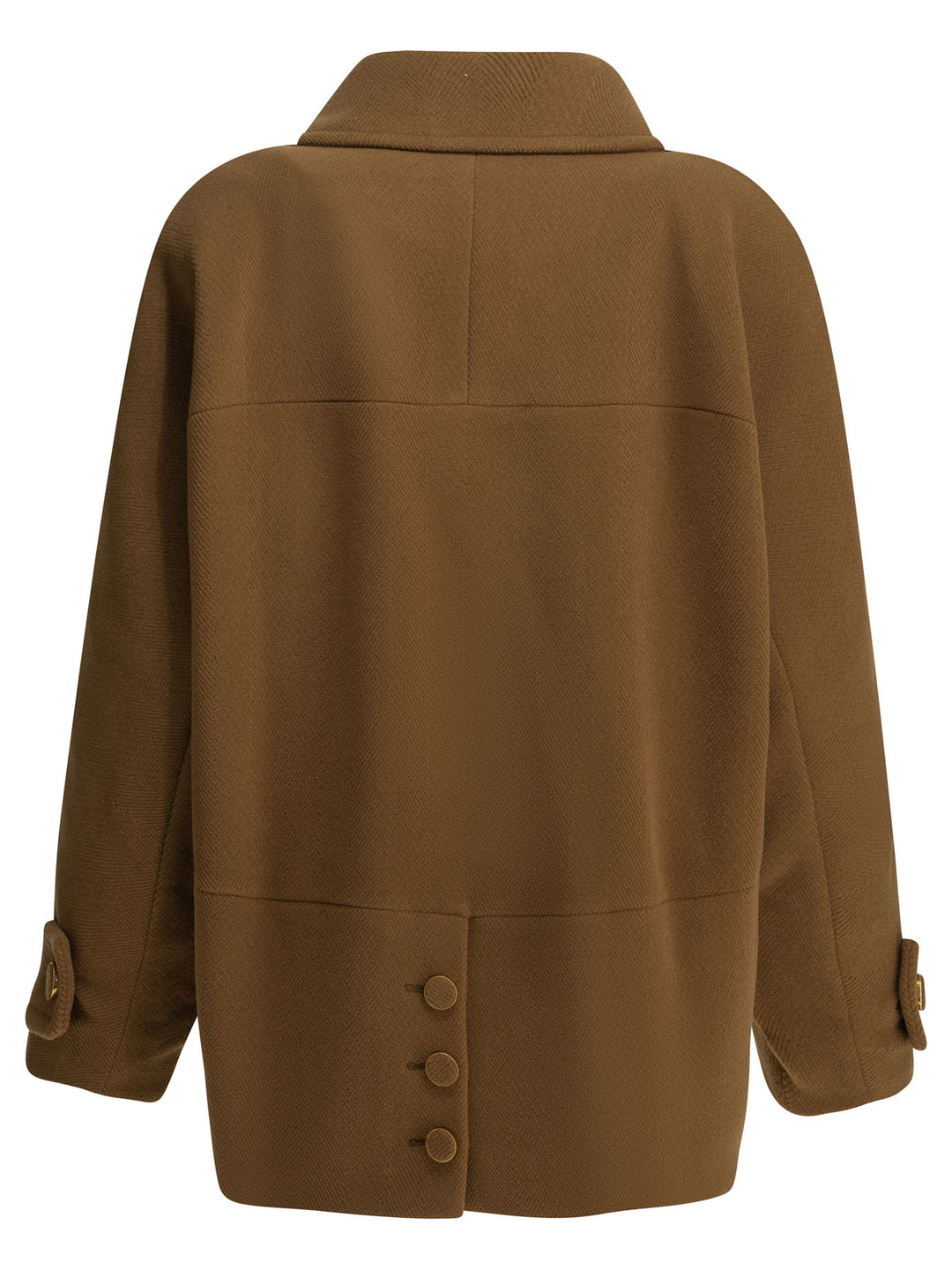 Chloé Short Wool Coat Jackets and Coats - Brown | f533884ba34afbdf0f1a85324c4163f8ba4ef6ad