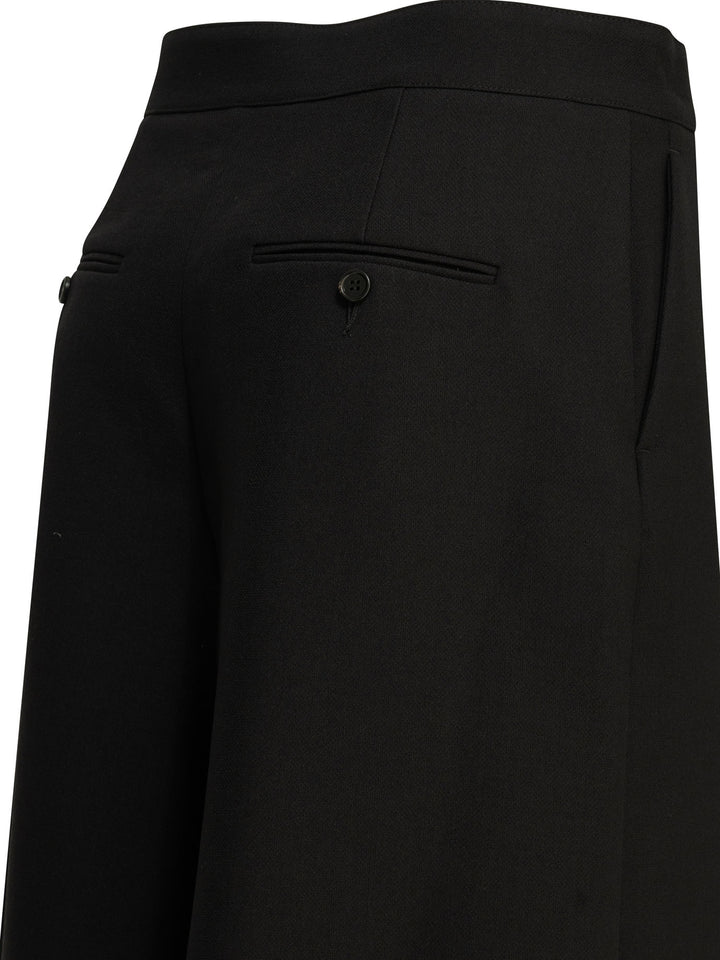 Chloé Wool Tailored Pants Trousers - Black | 2f4df98440fa25f2c82d6bdc59f33b7e5fa543ef