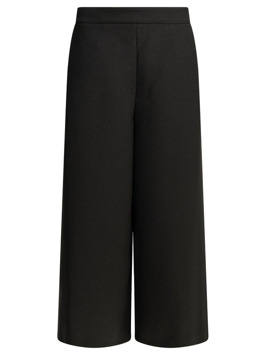 Wool Tailored Pants Trousers Black