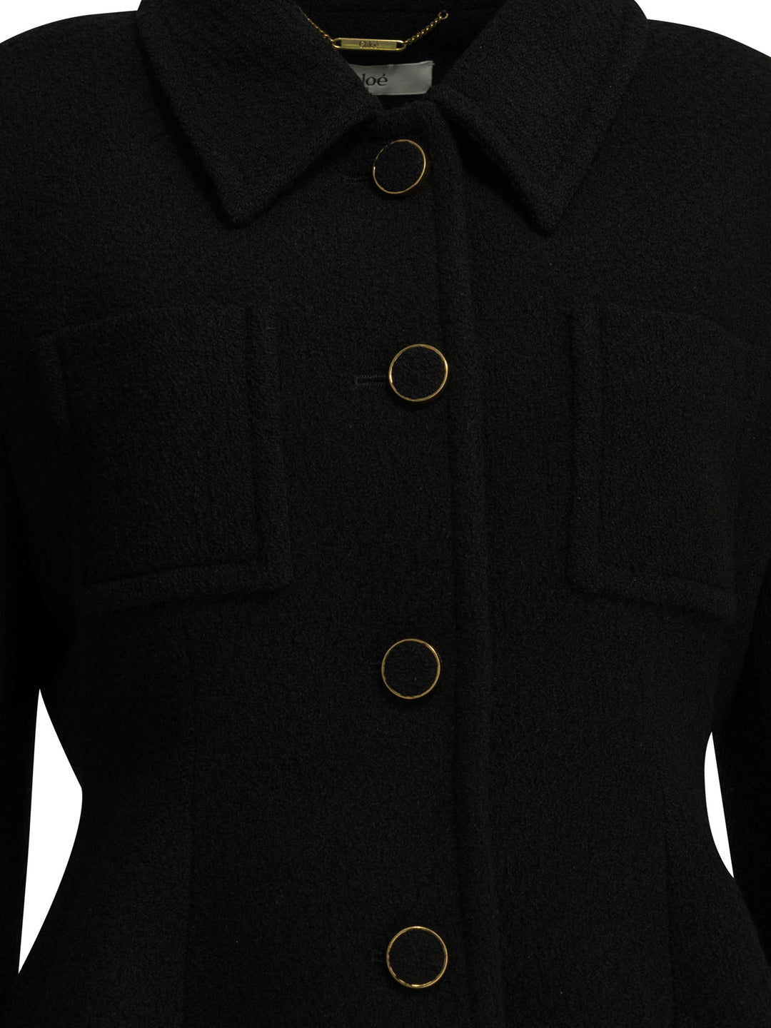 Chloé Wool Blazer Jackets and Coats - Black | 41e336850b6539e61c4d08f1abac3d35523963bd