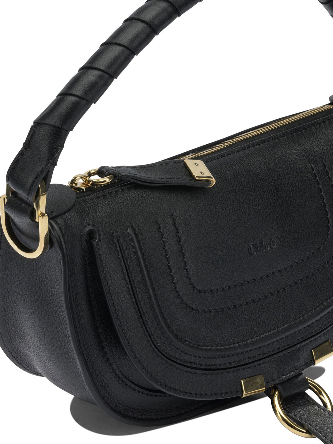 Chloé Marcie Shoulder Bags - Black | 1caa8b37c4476e6e599ace80f1eac323d21a4e2a