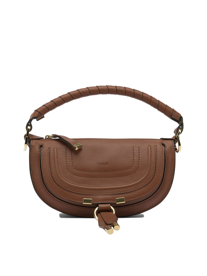 Chloé Marcie Shoulder Bags - Brown | f1c09bc2550b8abe66bbe43dc145459a1262fe19