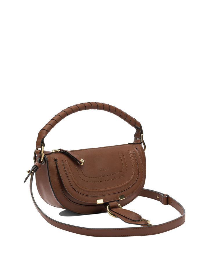 Chloé Marcie Shoulder Bags - Brown | f56a35b532ee25ba9d187ac1e6e1b129c81643d3