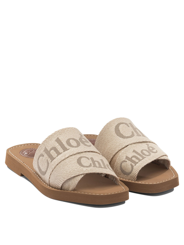 Chloé Woody Sandals - Beige | d1f37d706416be00479db7d9412cea14108eb1f6