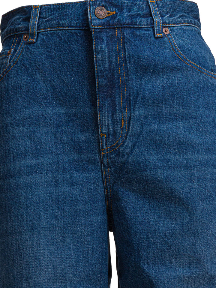 Chloé Wide Leg Jeans - Blue | 37c6a550a21f73cfac76088a8d91b10d12cf5a84