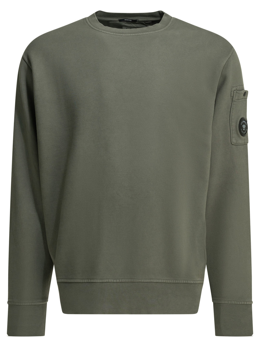 C.P. Company Crewneck Sweatshirt With Logo Sweatshirts - Green | 9071de7b3d2a8948169bf5f395b51b72d71366dc