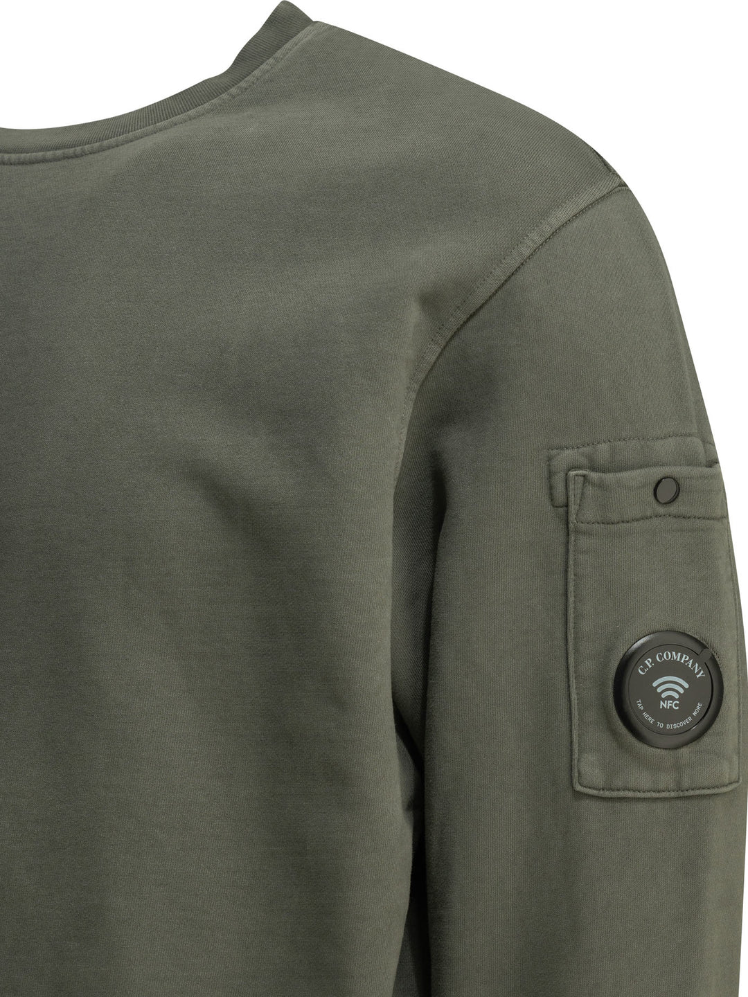 C.P. Company Crewneck Sweatshirt With Logo Sweatshirts - Green | 7563836a79b6b591199b4b44222746b36e5f867c