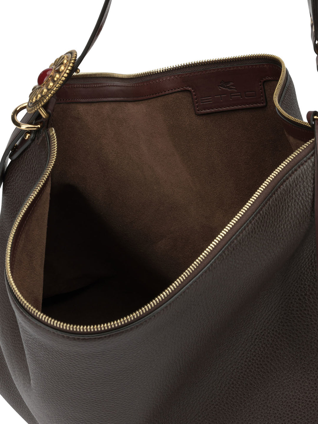 Etro Large Leather Shoulder Bag Shoulder Bags - Brown | 10129e3df164055cbecf7ffbbdbe89569f9cd336