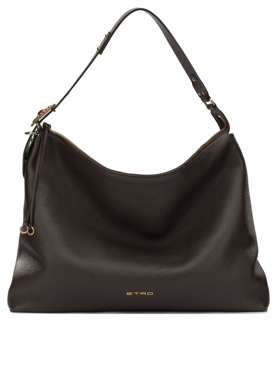 Large Leather Shoulder Bag Shoulder Bags Brown