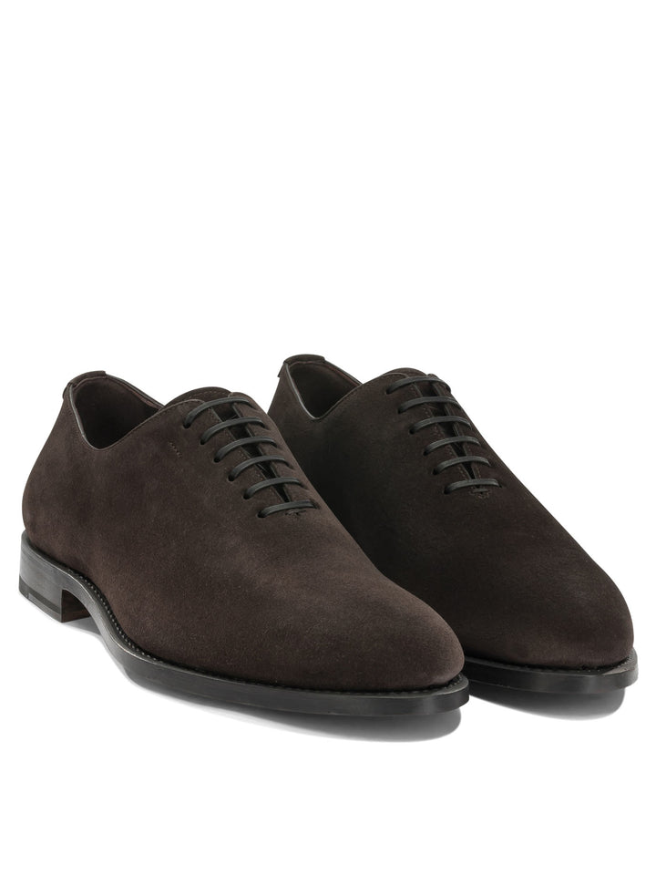 Ferragamo Suede Leather Oxford Lace-Up shoes - Brown | 6bc40aab0b9c03336922ef1aaa8d52e9e534d826