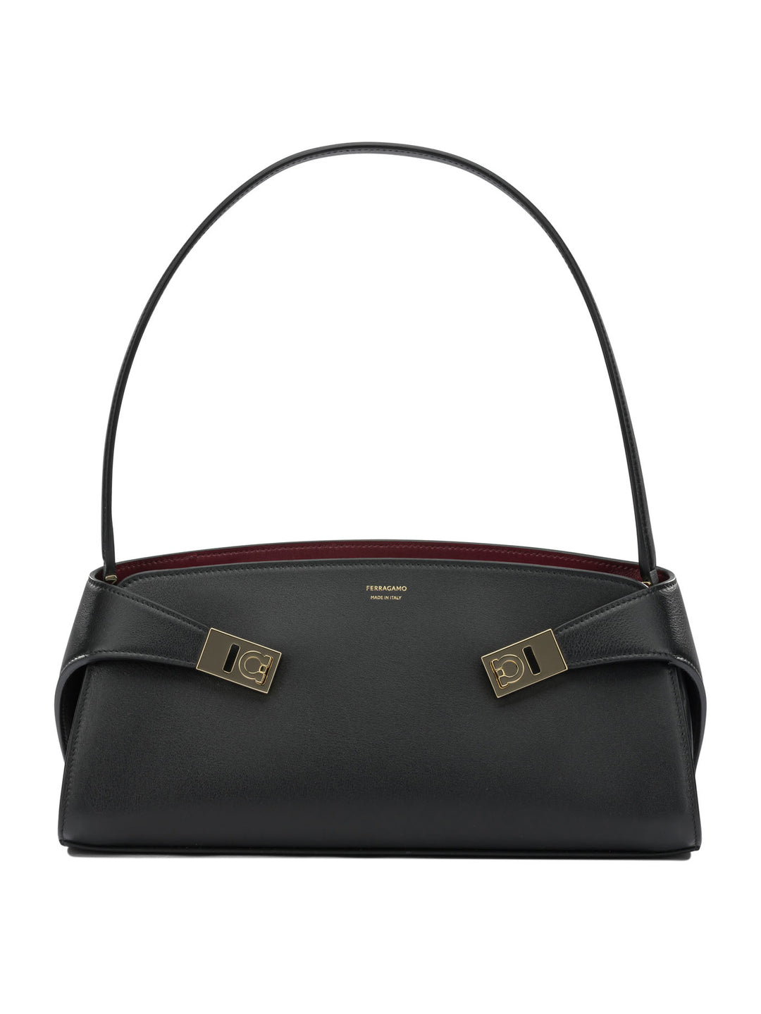 Ferragamo Hug East-West Shoulder Bags - Black | fbefe85b5f568fe62b9045938e97a04313ce43bd