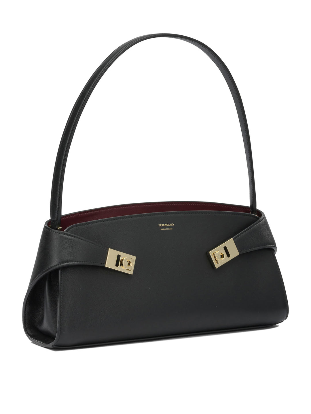 Ferragamo Hug East-West Shoulder Bags - Black | 1b12f91f9e606a9305689e4dd3e0c7e05a038430