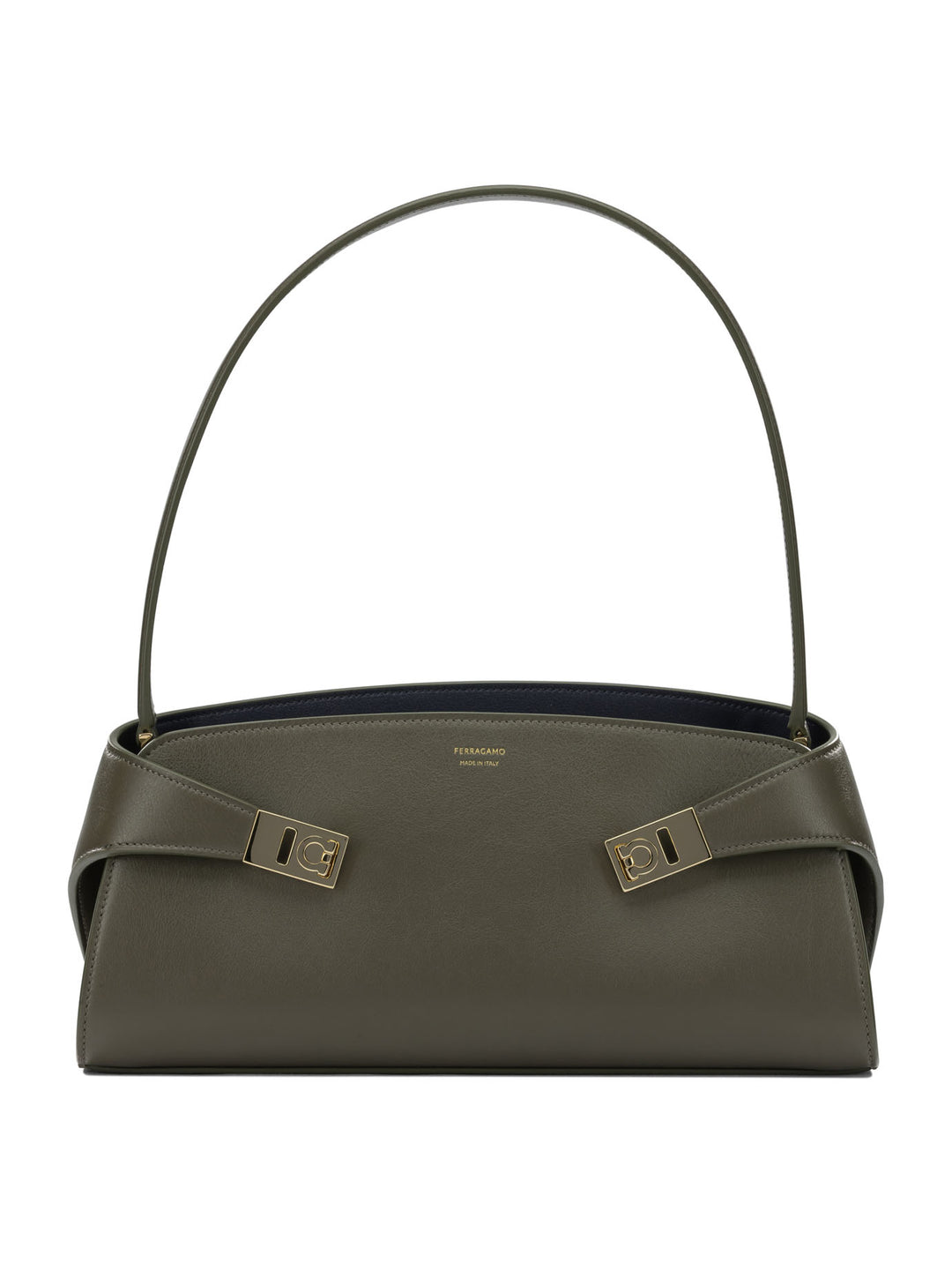 Ferragamo Hug East-West Shoulder Bags - Green | b450f20d70855521cb36fe5ddc3c4fb361e58461