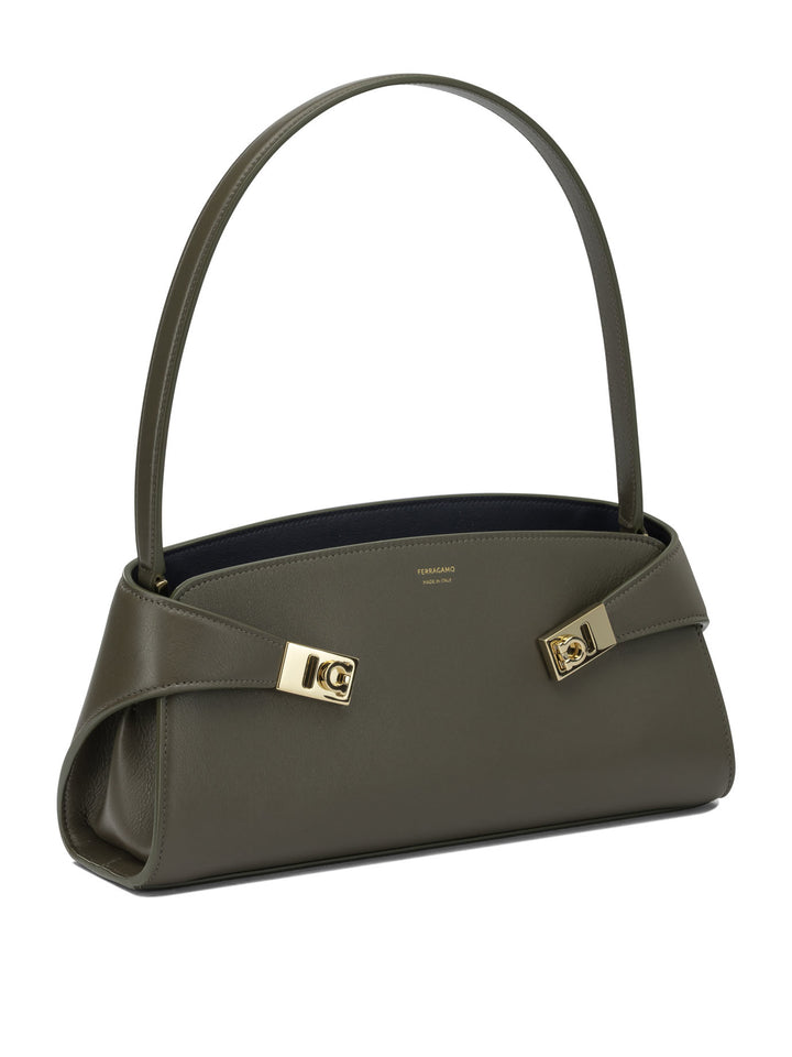 Ferragamo Hug East-West Shoulder Bags - Green | dd287e0dde1c319326126c9a0a956a0d2a41833d