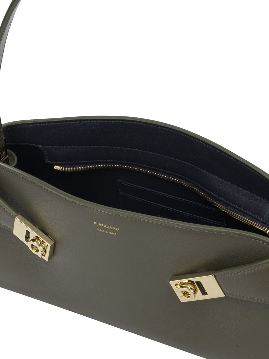 Ferragamo Hug East-West Shoulder Bags - Green | 4de9c0ada90e812f0272b94cfc88fbc4c90c0605