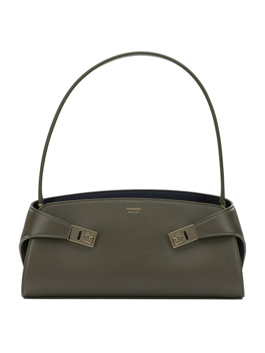 Hug East-West Shoulder Bags Green