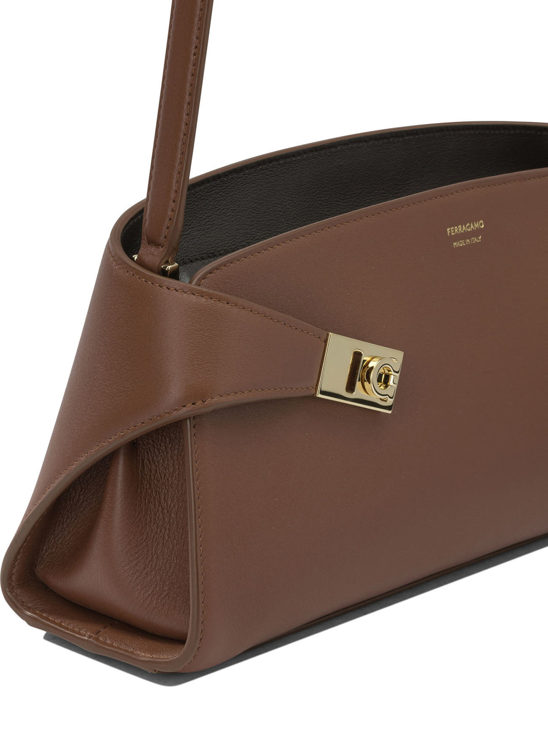 Ferragamo Hug East-West Shoulder Bags - Brown | 67a1f9a41449c2793b93d88cba2967241dfe2b5f
