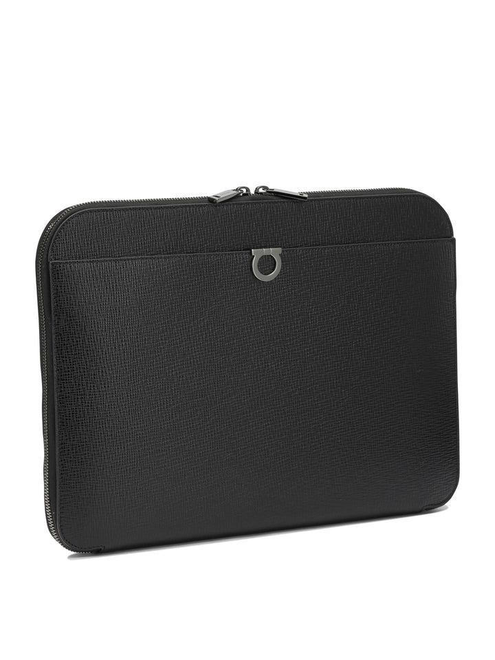 Ferragamo Gancini Pouch - Black | ff0347281469b28adf80d1c2752f2b635febbc3e