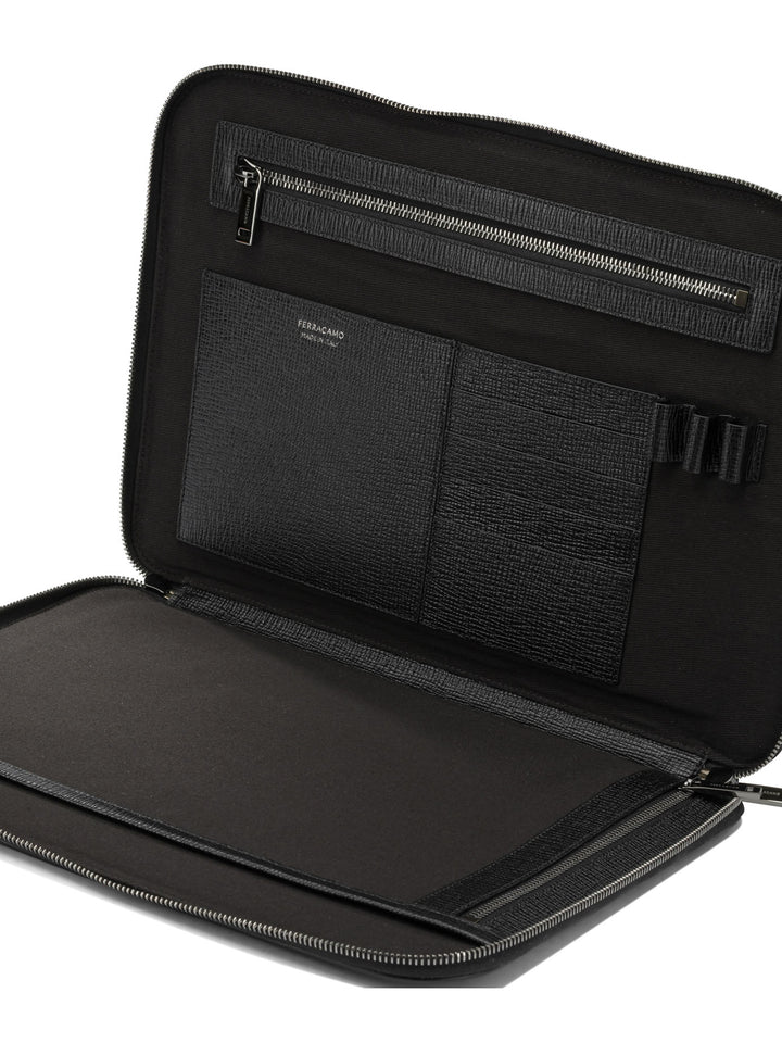 Ferragamo Gancini Pouch - Black | 827baa65c845ba4e700bdf224541d79e2706f5c6