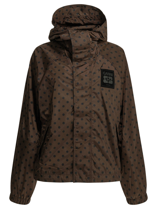 Light Polka Dot Jacket Jackets And Coats Brown